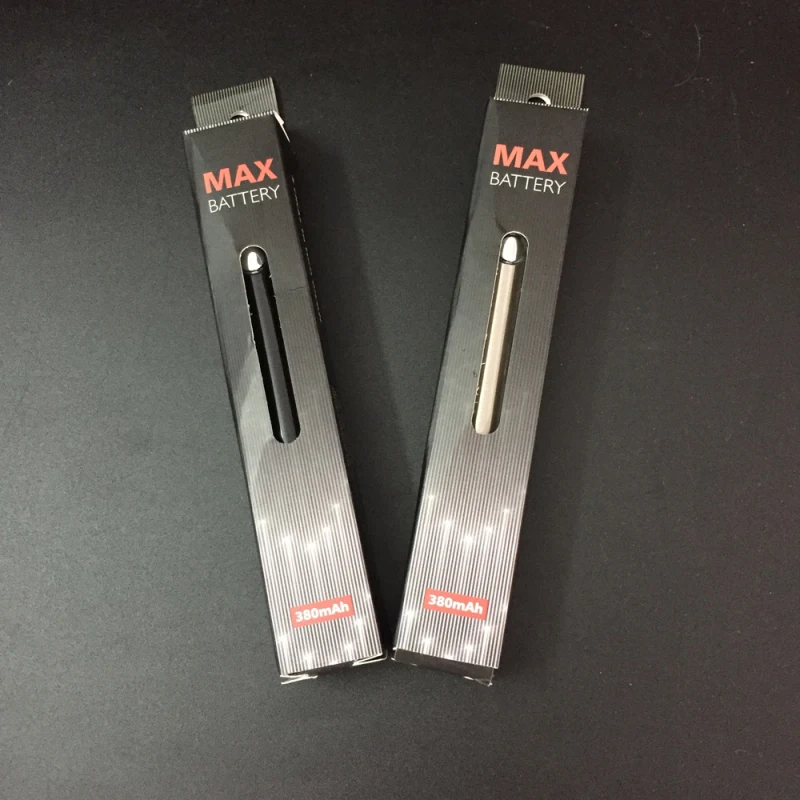 10pcs/lot Max Preheat Battery E Cigs 380mAh Adjustable Voltage 510 Thread Preheating for Thick Oil Cartridges Tank Vape Pen Kit