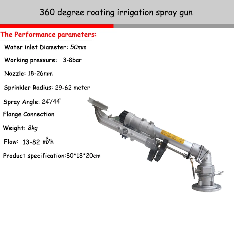 H302 Agricultural spray gun coal yard dust removal rain gun farmland irrigation atomization sprinkler farm irrigation nozzle