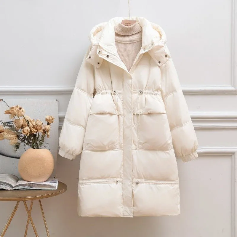 

2021 Women's Winter Down Jacket Coats Women Thick Long Warm Puffer Jacket Hooded Down Parka Female Outerwear Clothing