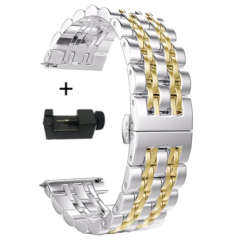 Stainless Steel Band for Xiaomi Huami Amazfit GTR 47/42mm Metal Bracelet Strap Amazfit Stratos 3 GTS Bip Watchband Belt 20/22mm