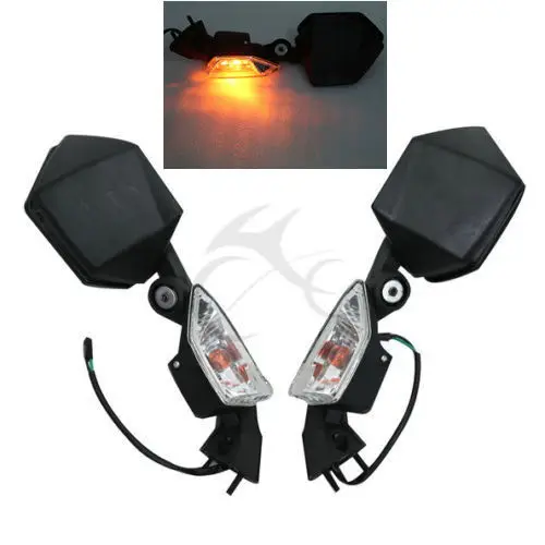 

Motorcycle Side Rear View Mirrors mirror with Turn Signal For Kawasaki Ninja ZX10R 08-10 ZX6R 05-08 ZX-10R 04-11