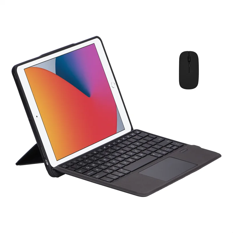 

Detatable Backlit Keyboard With Touchpad Case For iPad 10.2 9th 8th Pro 10.5 Air 3 10.5'' Cover Cloth Texture Leather TPU Shell