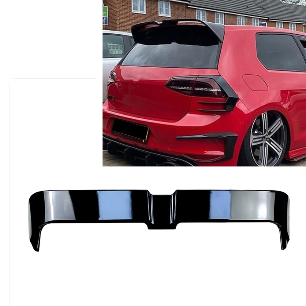 

Rear Spoiler Roof Wing For Volkswagen VW GOLF VII 7 GTI Golf R 2014-2020 Glossy Black Tail Gate Trunk Lid Window Trim Splitter