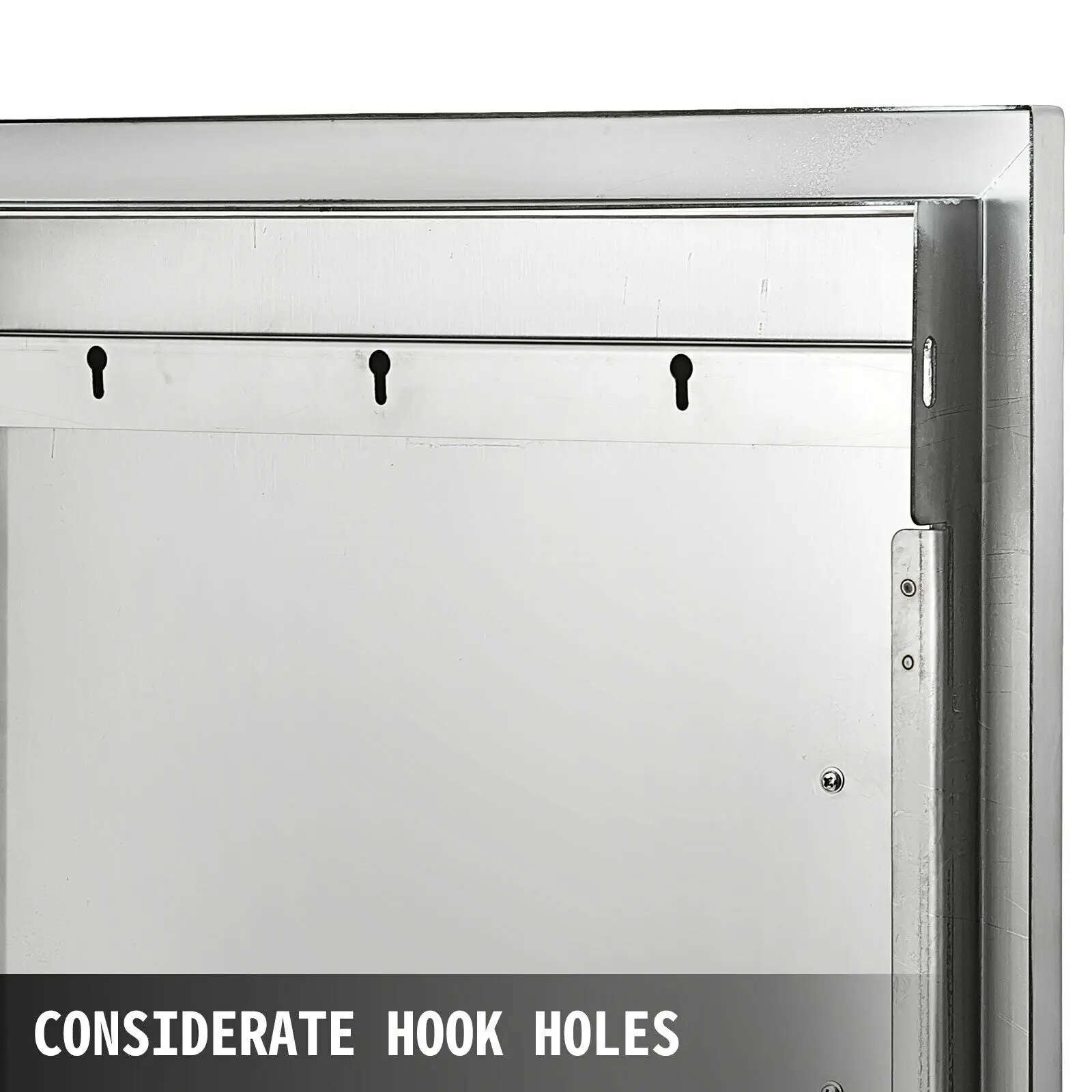 VEVOR Multi-Size BBQ Island Single Doors W/ Handle Magnet Block Stainless Steel Durable for Any Weather Outdoor Kitchen Cabinet