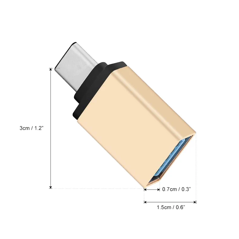 5 pz adattatore USB3.0 USB-C TypeC maschio a USB3.0 femmina adattatore reversibile testa di metallo adattatore di sincronizzazione dati di alta qualità