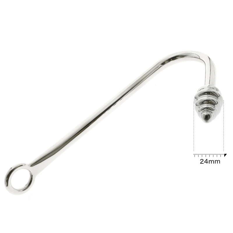 Stainless steel Replaceable anal hook with beads hole metal butt plug anus fart putty slave Prostate Massager BDSM toys