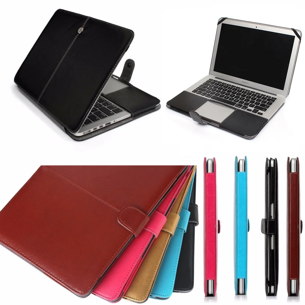 Dropproof PU Leather Laptop Case for Apple Macbook Air Pro Retina 11 12 13 15 16 Inchs Fashion Shockproof Cover Bag A2442 A2485