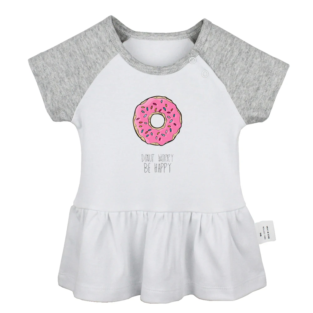 

Cute Don't Worry Donut Worry Be Happy Pizza Hut Parody Pineapple WiFi Newborn Baby Girls Dresses Toddler Infant Cotton Clothes