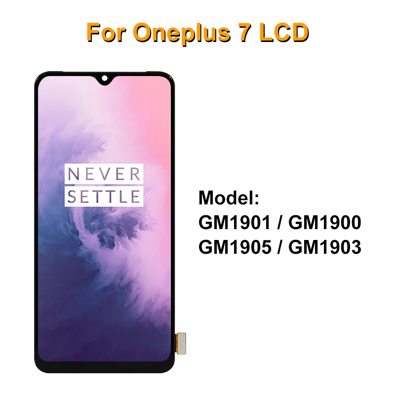 Tested AMOLED For OnePlus 7T LCD Display Touch Screen 1+7 Digitizer Replacement Parts For Oneplus 7 Display LCD 1+7T Screen