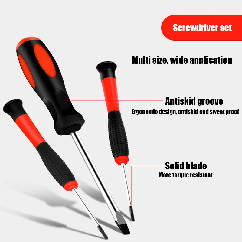 45/36/19 PCS Household Hand Tool Set Electrician & Carpenter Tool Set Screwdriver Wrench Hexagon Nut Etc Plastic Box Packaging