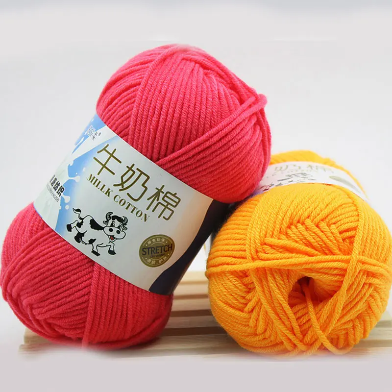 50g/PC High Quality Baby Cotton Cashmere Yarn For Hand Knitting Crochet Worsted Wool Thread Colorful Eco-dyed Needlework Sweater