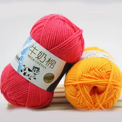 50g/PC High Quality Baby Cotton Cashmere Yarn For Hand Knitting Crochet Worsted Wool Thread Colorful Eco-dyed Needlework Sweater