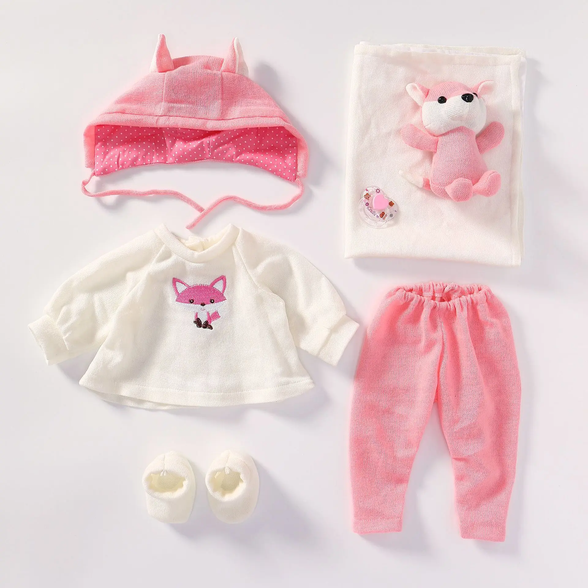 Cute Clothes Set For 55cm Silicone Baby Doll Girls Princess Play House Toys Doll Accessories Cosplay Bebes Children\'s  Birthday