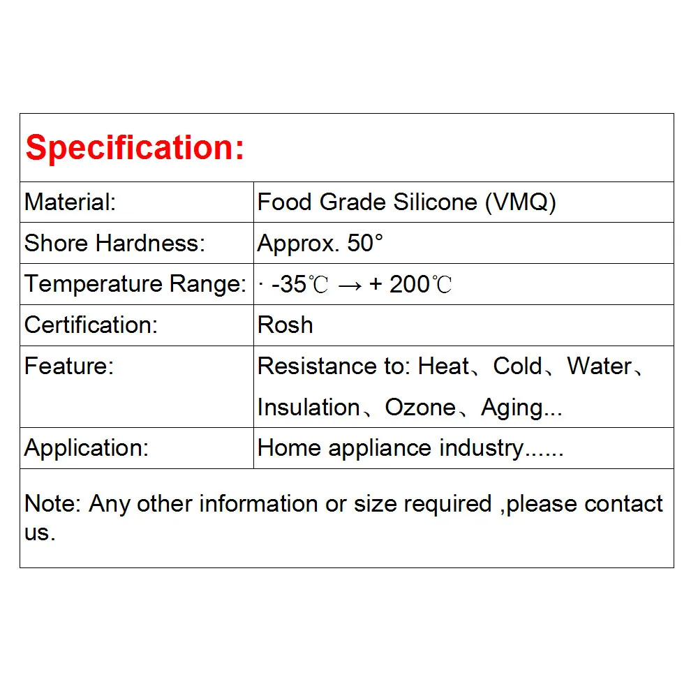 50/20 Pcs/Lot VMQ Silicon Sealing Rings Gasket C/S 1.5mm O Ring Silicone Rubber Seal Washer Anti-aging   Size: OD*ID*CS