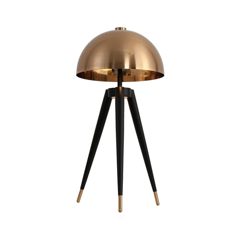 Tripod Mushroom Table lamp for bedroom nordic led gold table lamp be night Bedside Designer Living Room decoration Desk lamps