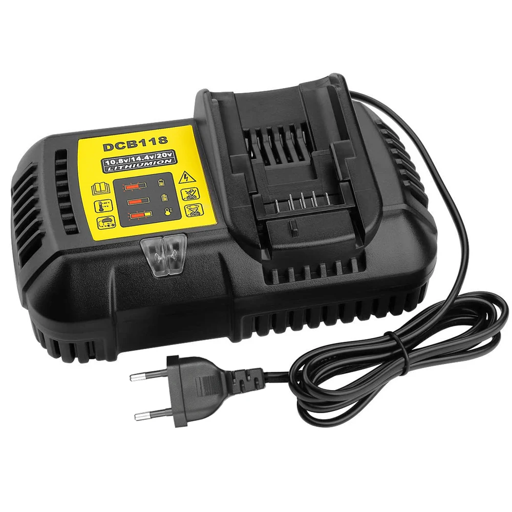 DCB118 4.5A battery charger For Dewalt Battery 10.8V 12V 14.4V 18V 20V DCB200 DCB101 DCB115 DCB107 DCB105 DCB140 &DCB112