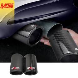 SUMSOO 1 Pcs Carbon Fiber Car Exhaust Muffler Tail Tip Cover for VW Tollswagen Tiguan Lavida Beetle Golf POLO BORA