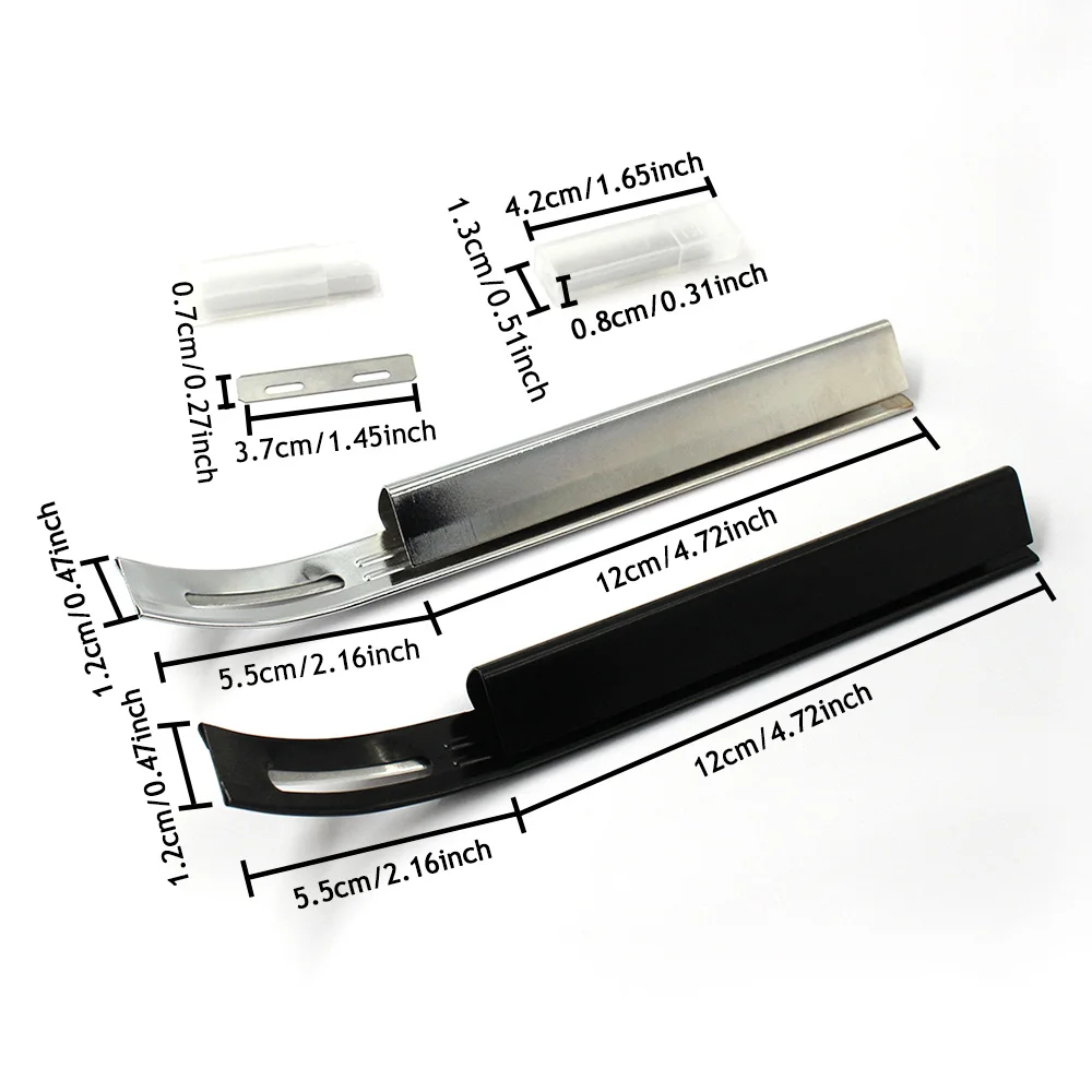 Stainless Steel Leather Skiving Knife DIY Leather Craft Safety Cutting Knife Cut off Thin Knives Groove Carving Knife