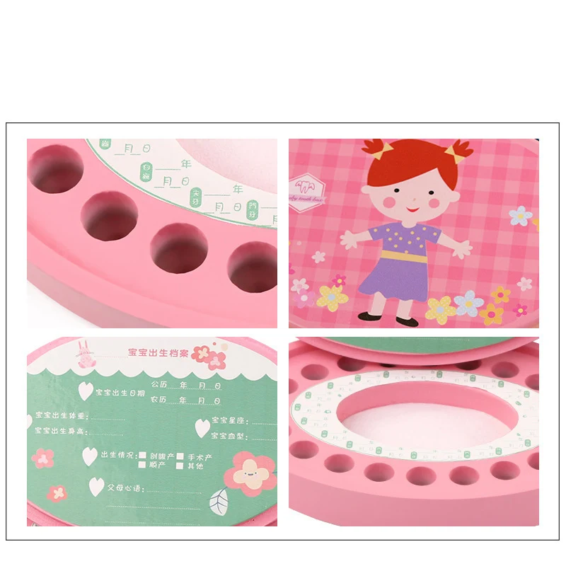 Bé Răng Hộp, Hình Bầu Dục Gỗ Trẻ Em Keepsake Người Tổ Chức Cho Răng Bé, Dễ Thương Trẻ Em Răng Bình Chứa