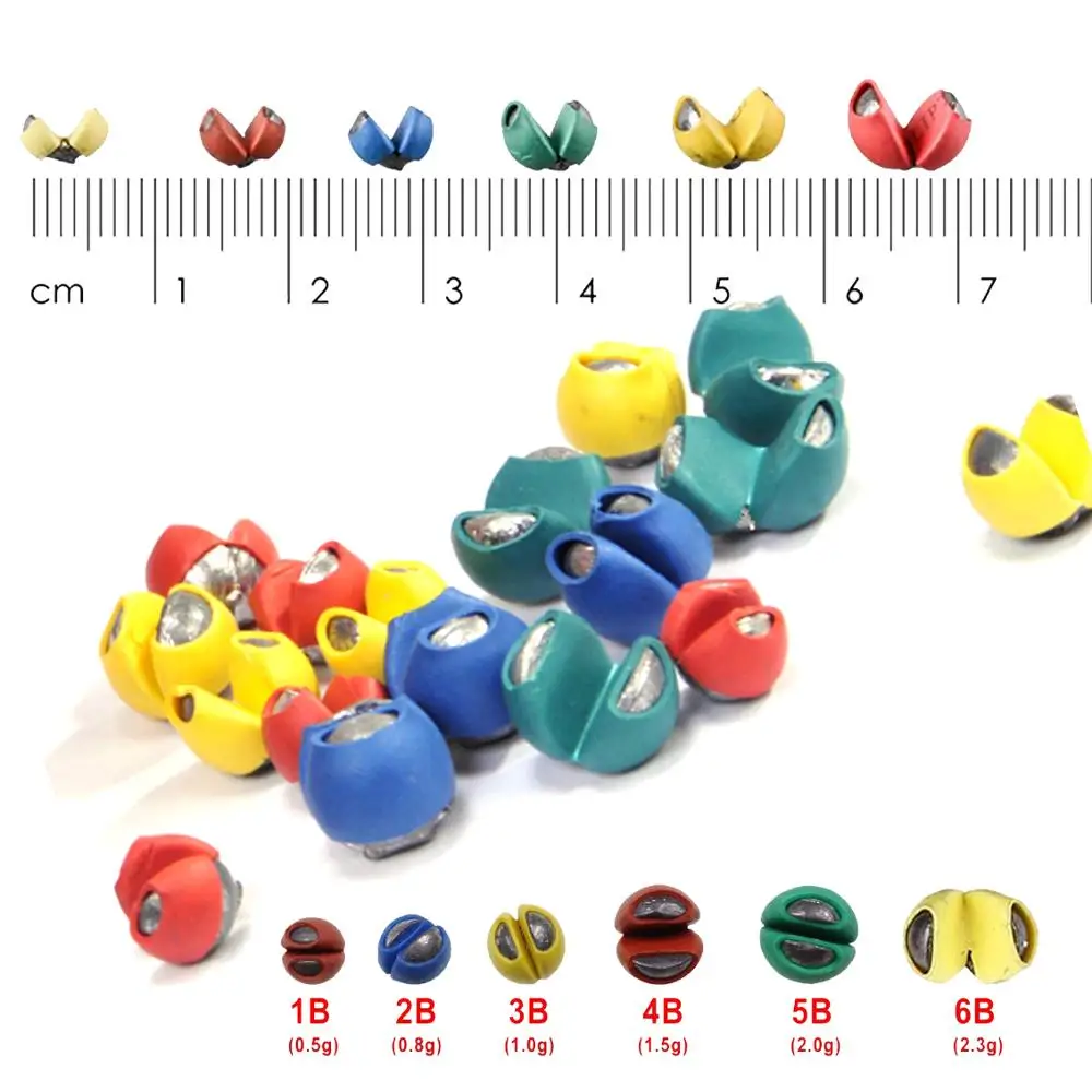 JIGEECARP 60PCS Reusable Angling Weight Fishing Rig Split Shot Sinkers with PU Rubber Protect Coat Fishing Accessories