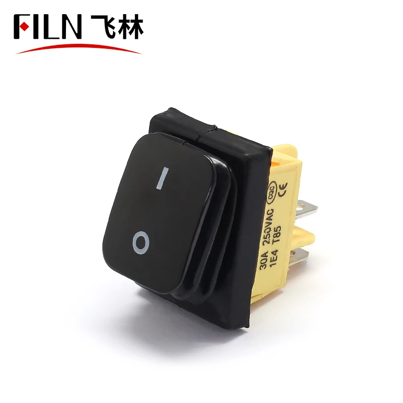 on off 16A/250V heavy duty 4 pin DPST IP67 Sealed Waterproof t85 Auto Boat Marine Rocker Switch with LED 12V 24V 110V 220V 30x22