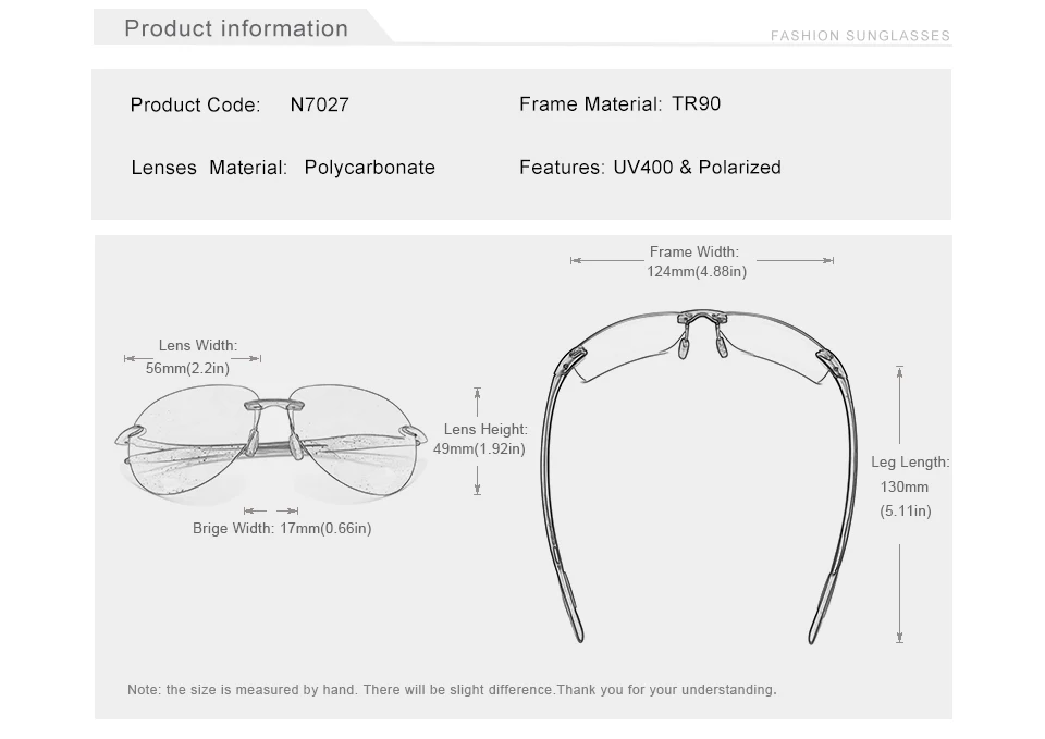 KINGSEVEN DESIGN Herren Klassische Pilotensonnenbrille Polarisierte Sonnenbrille Für Männer Fahren Spiegellinse UV400 Schutz Oculos N7027 – Detail 1