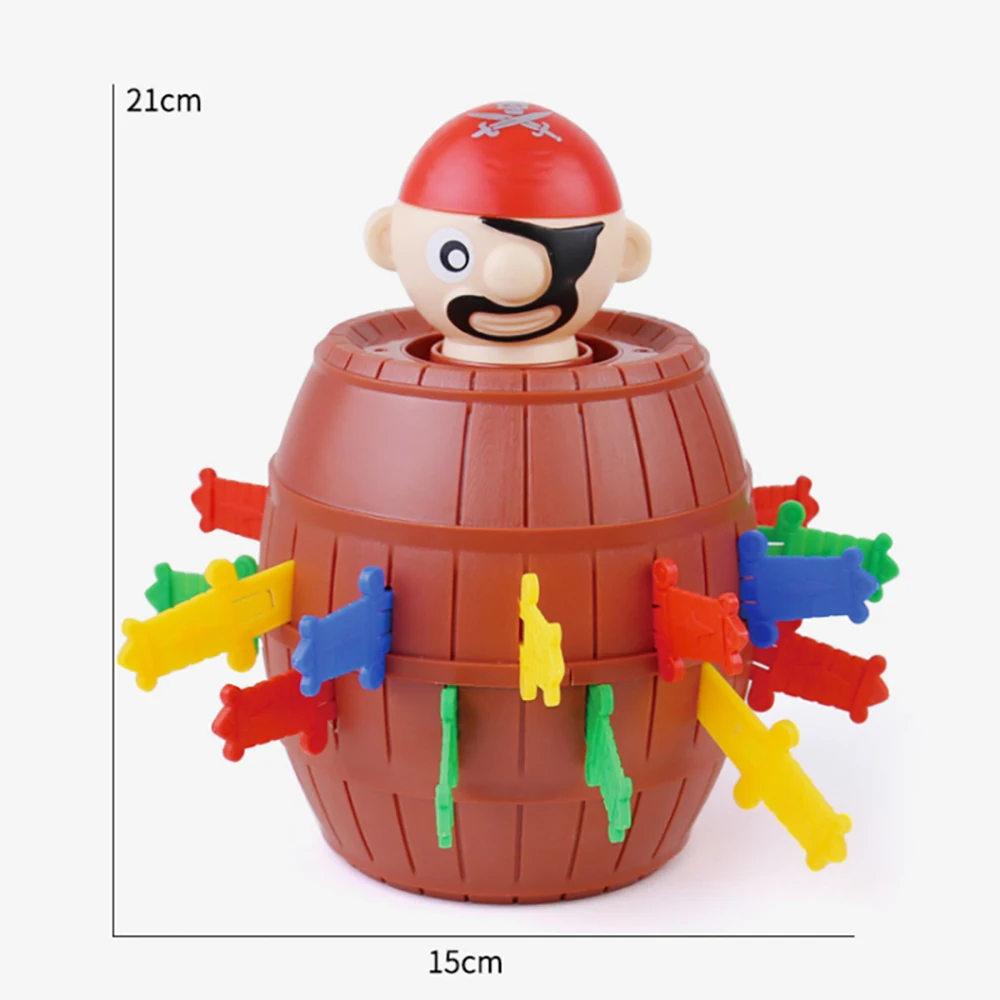 Hot Sale Funny Novelty Kids Children Lucky Game Gadget Jokes Tricky Pirate Barrel Game Pirate Bucket Kiddie Toy