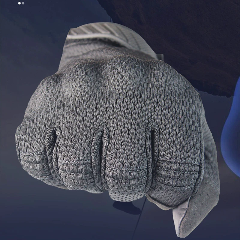 Mens Lightweight Summer Breathable Tactical Gloves Riding Non-slip Wearable Full Finger Gloves Touch Screen Riding Gloves