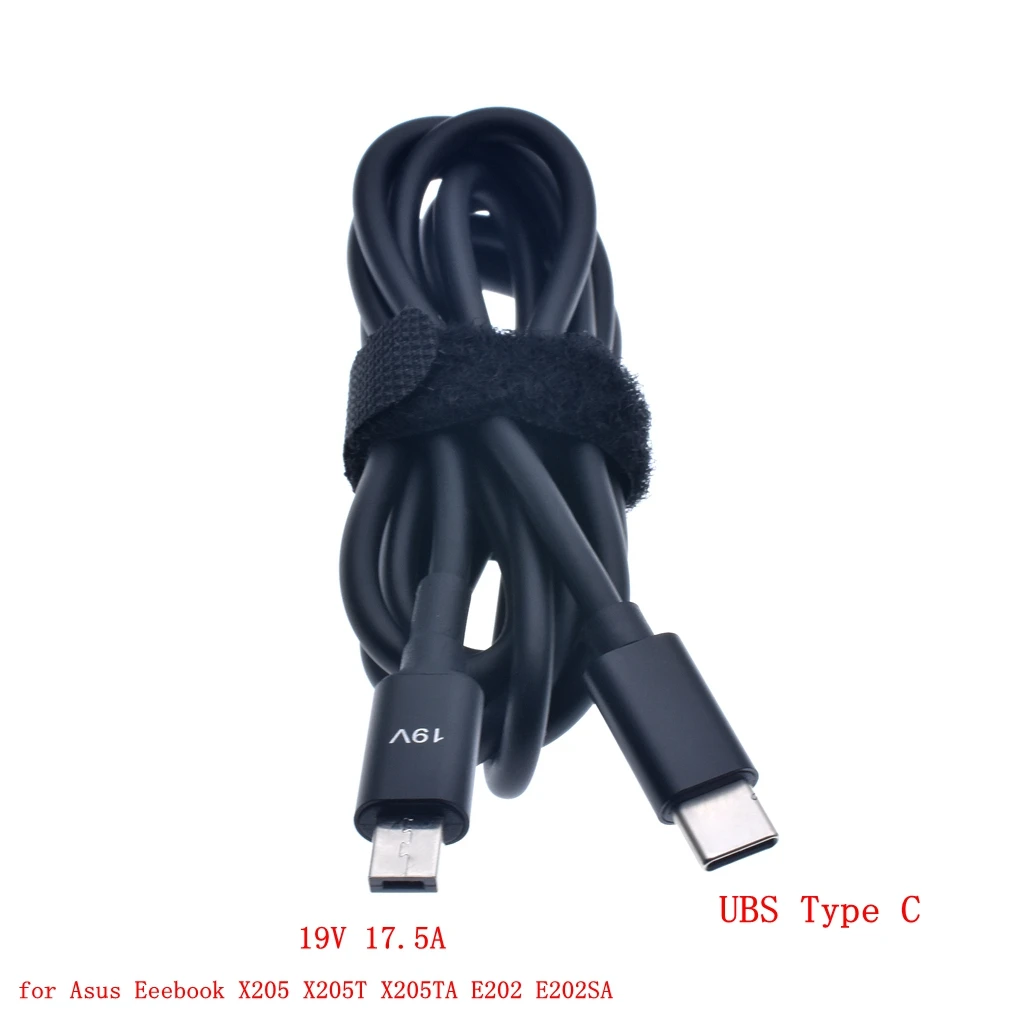 19V USB Type C Laptop Charging Cable Cord USB C Dc Power Adapter Plug Converter for Asus Eeebook X205 X205T X205TA E202 E202SA
