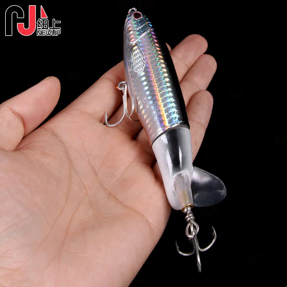 1 قطعة توبواتر بوبر المروحة توبواتر الصيد السحر الطعم الاصطناعي الصلب كرانكبيت المتذبذب الدورية الذيل صيد السمك