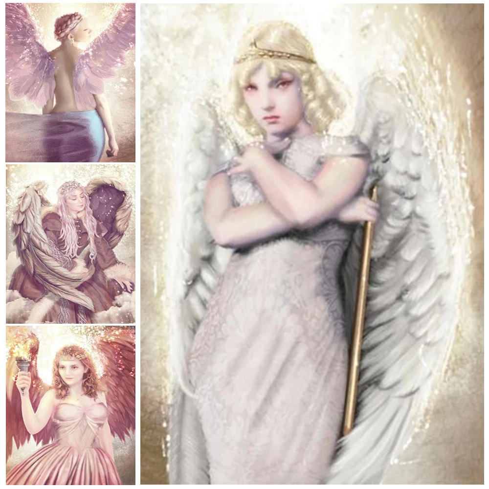 

Angel Wing Girl Princess Nordic Poster Goddess Wall Art Canvas Painting Wall Pictures For Living Room Home Decor Unframed