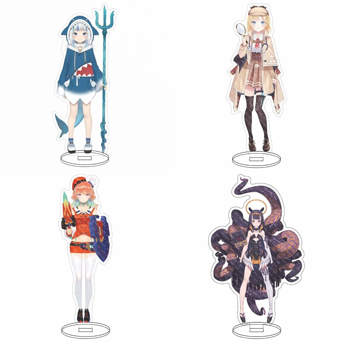 Hololive EN Vtuber Youtuber акриловая фигурка стенд модель пластина аниме игрушка украшение Takanashi Kiara Ina Gawr Gura Amelia IRyS Hololive EN Vtuber Youtuber акриловая фигурка стенд модель пластина аниме игрушка украшение Takanashi Kiara Ina Gawr Gura Amelia IRyS