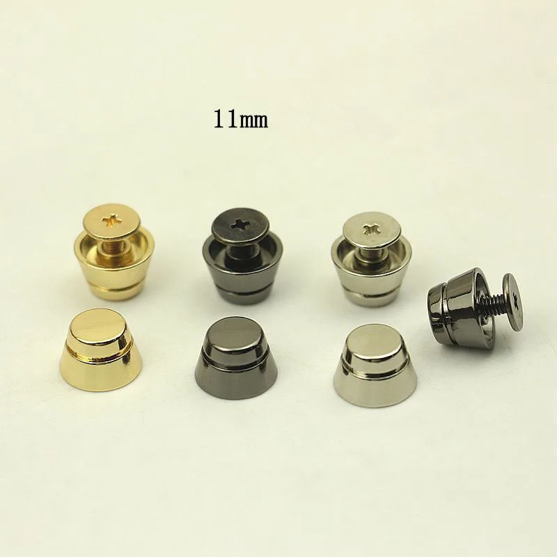 50pcs 8mm Metal Mushroom Nail Buckle Oval Screws Feet Rivet Bucket DIY Leather Decoration Foot Nails Studs Button Accessory