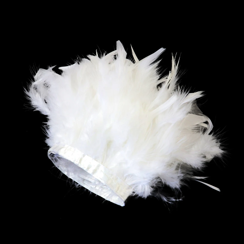 2/5/10 meters White Turkey Marabou Feather Fringe Trims 10-15CM Natural Feather Ribbon For Wedding Dress Sewing Accessories