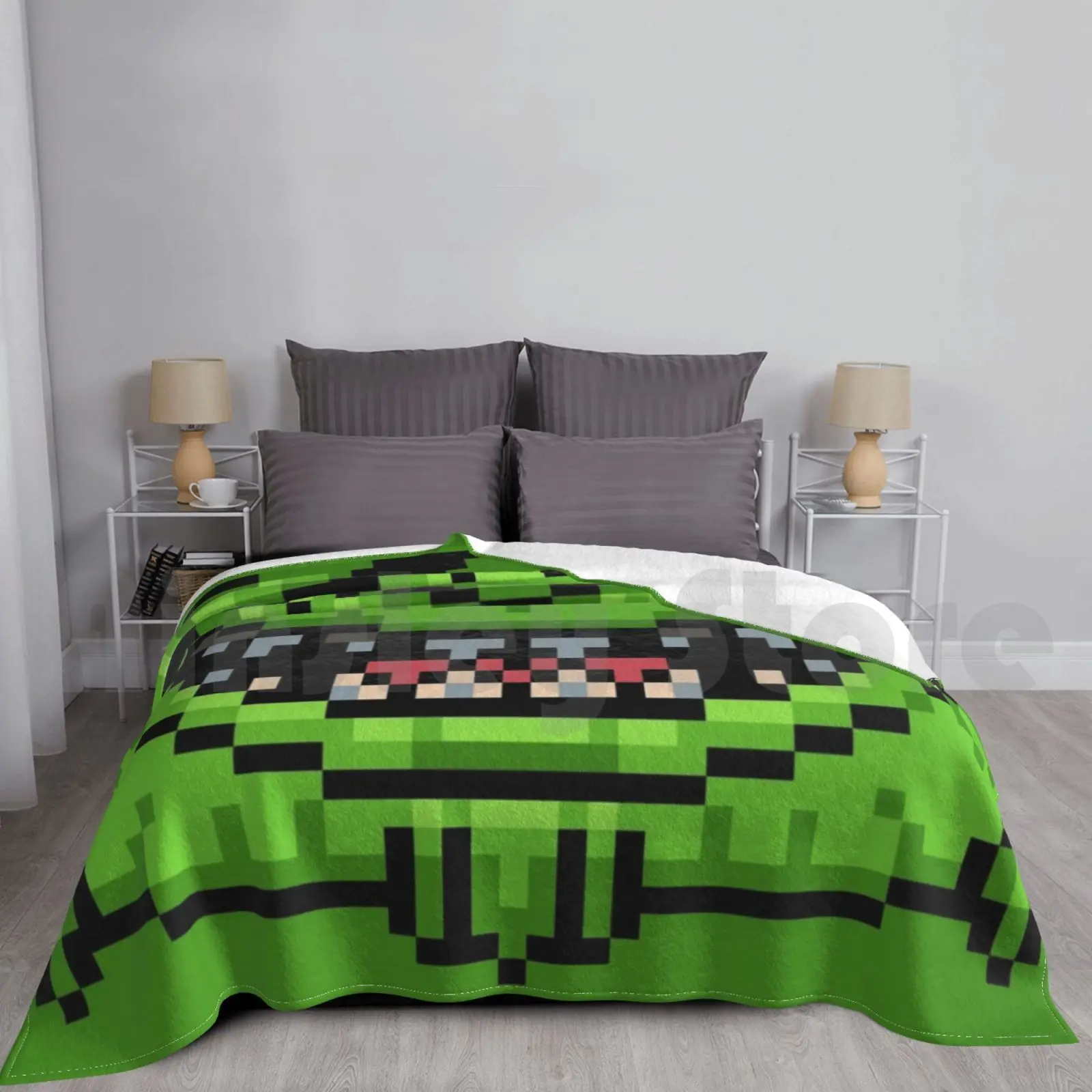 8 Bit Mega Madness Blanket Fashion Custom Gremlin Sprite Rpg 80s Retro Monster Goblins Arcade Halloween Trolls