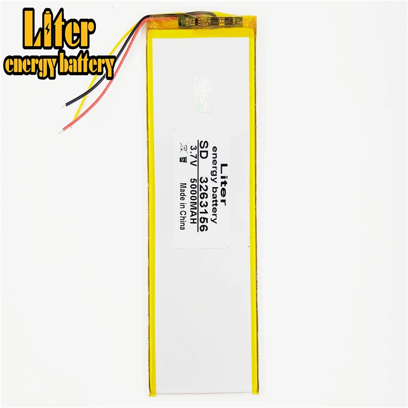 3.7V The tablet battery 3263156 5000MAH 3 line Polymer lithium ion / Li-ion battery for tablet pc battery