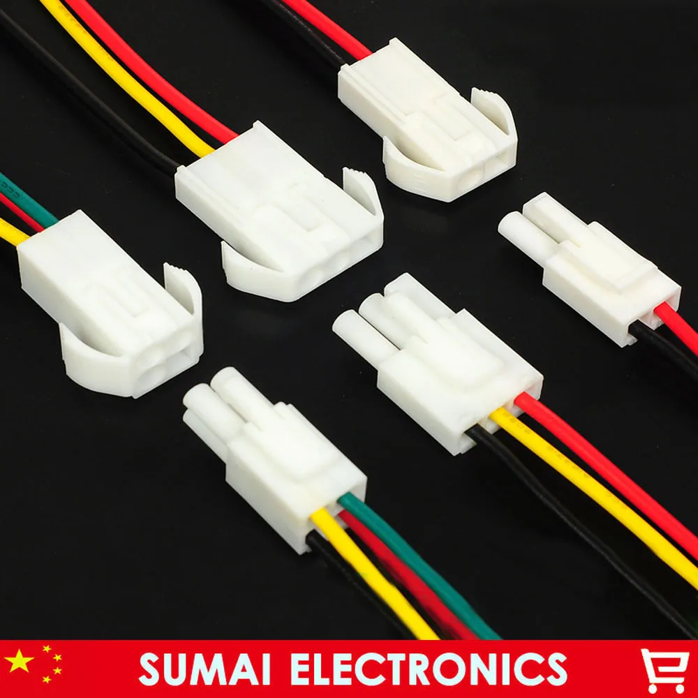 4.5mm EL-2P/3P/4P Connector with 2*15cm cable for Car / LED / LCD,2Pin 3Pin 4Pin copper PVC cable