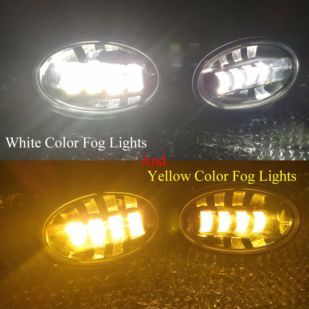 1 Set Car Fog Lights Lamp Kits White / Yellow Color LED /+ Halogen Light for Honda Stream RSZ (RN6) 07.2006 2007 2008 05.2009