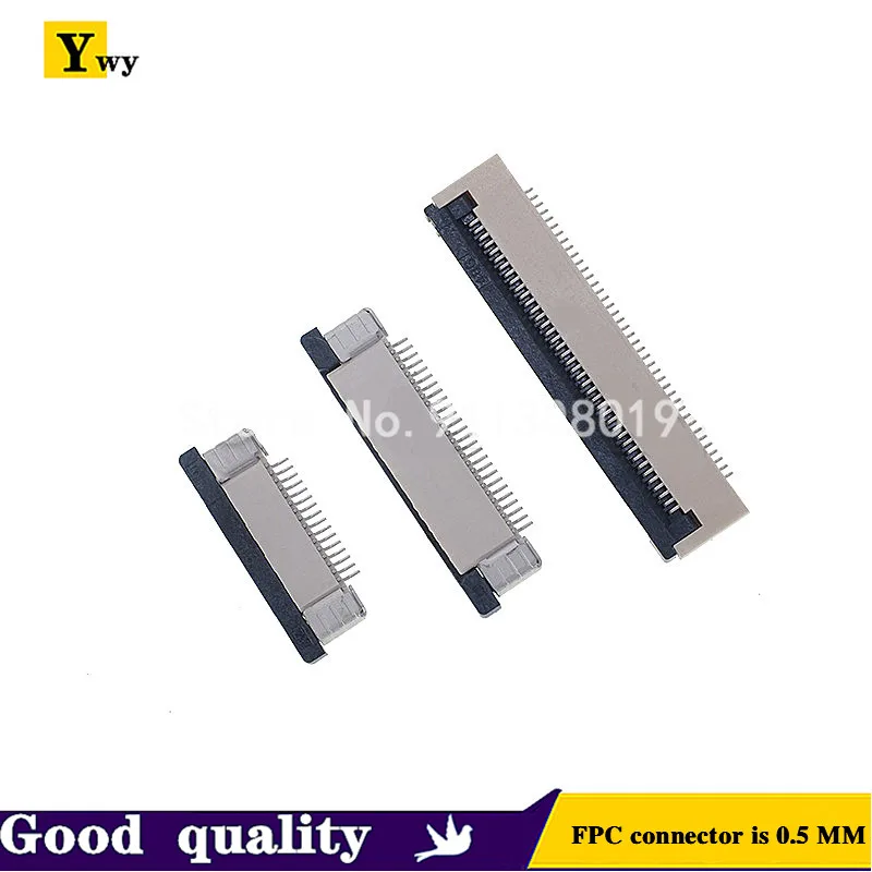 10pcs/lot FPC connector 0.5MM 40P flip top and bottom 4p/5p/6p/8p/10P/12p/14p/16/20p/24P/26P/28P/30P/45P/50P/54P