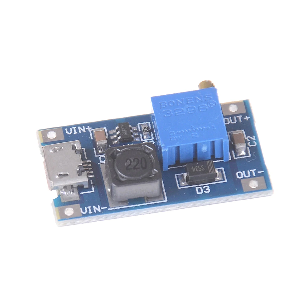 High Quality DC-DC USB 2~24V To 5~28V 2A Boost Step Up Adjustable Regulator Power Module