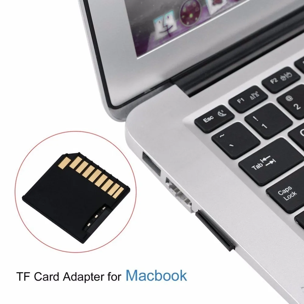 Portable Mini Short SDHC TF SD Card Adapter Flash Drive for MacBook Air TF Card Memory Adapter Drive Secure Digital Card Adapter