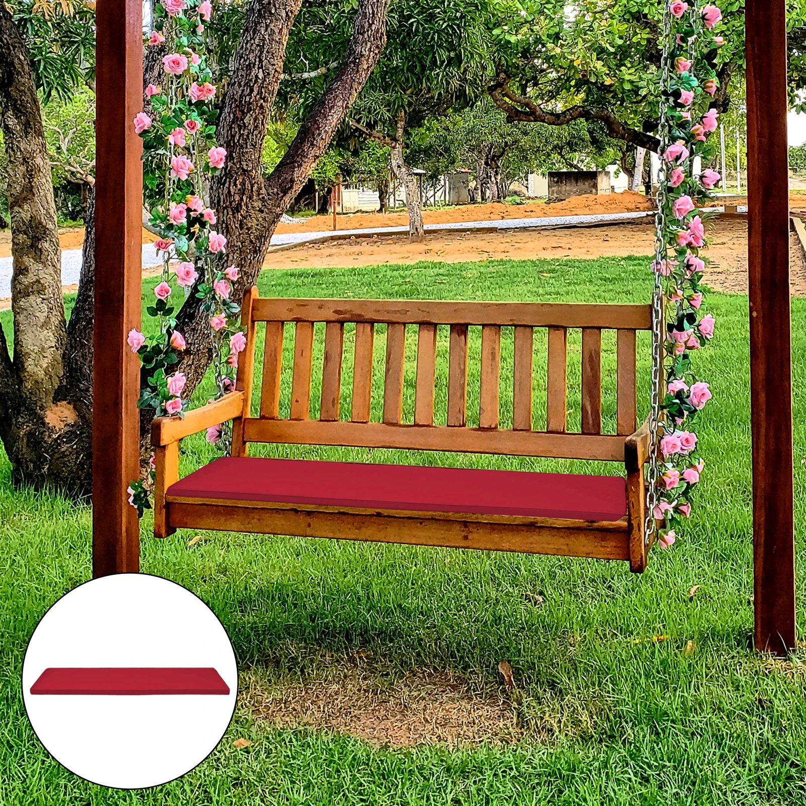 Outdoor Bench Pad Waterproof Fabric 3 Seater Garden Swing Cushion Patio Furniture Balcony Porch Benches Settee Lounge Cushion