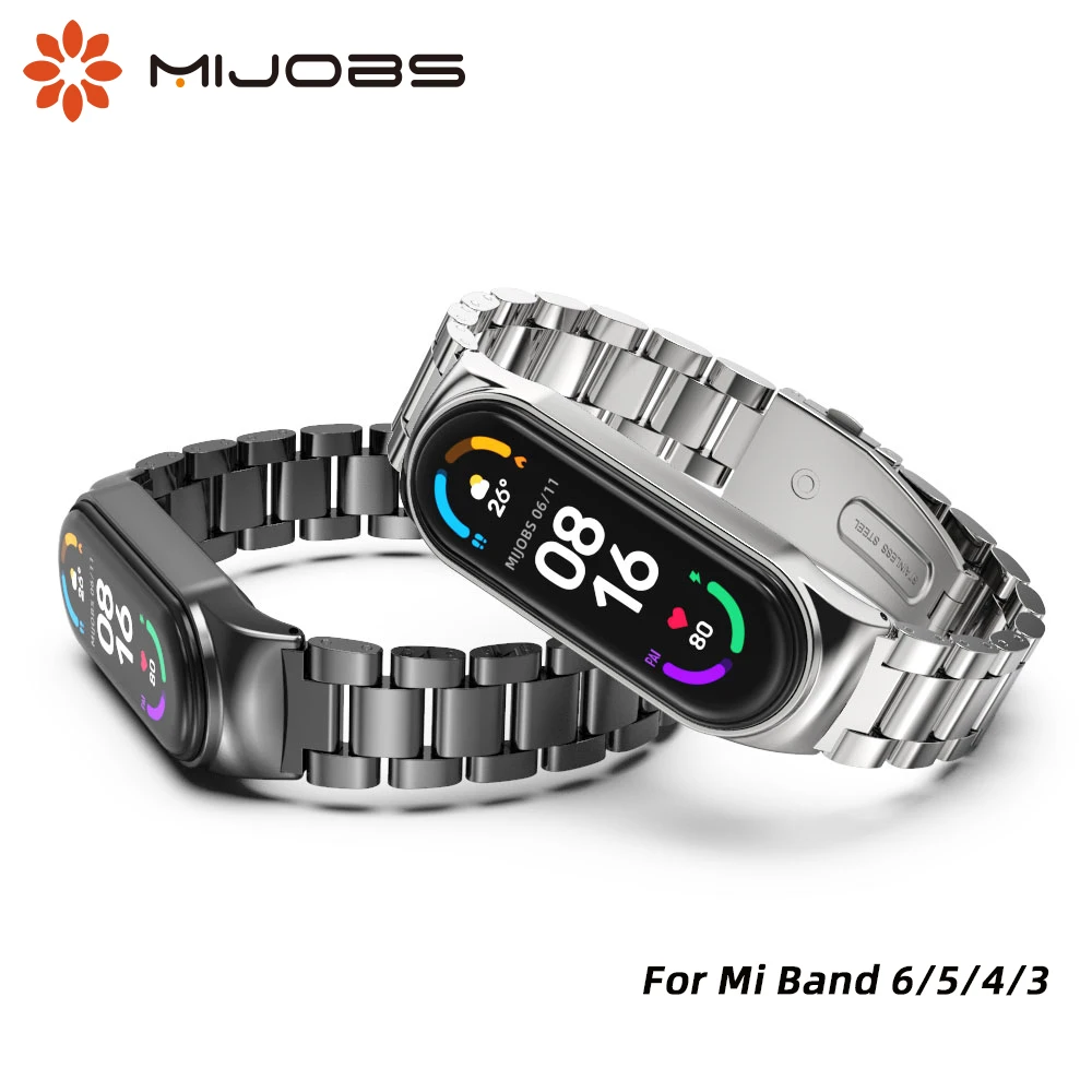 Mi Band 7 6 5 4 3 Strap NFC Bracelet Global Metal Stainless Steel For Xiaomi Mi Band 4 Strap  Miband 7 3 Wristband Pulseira Mi 5