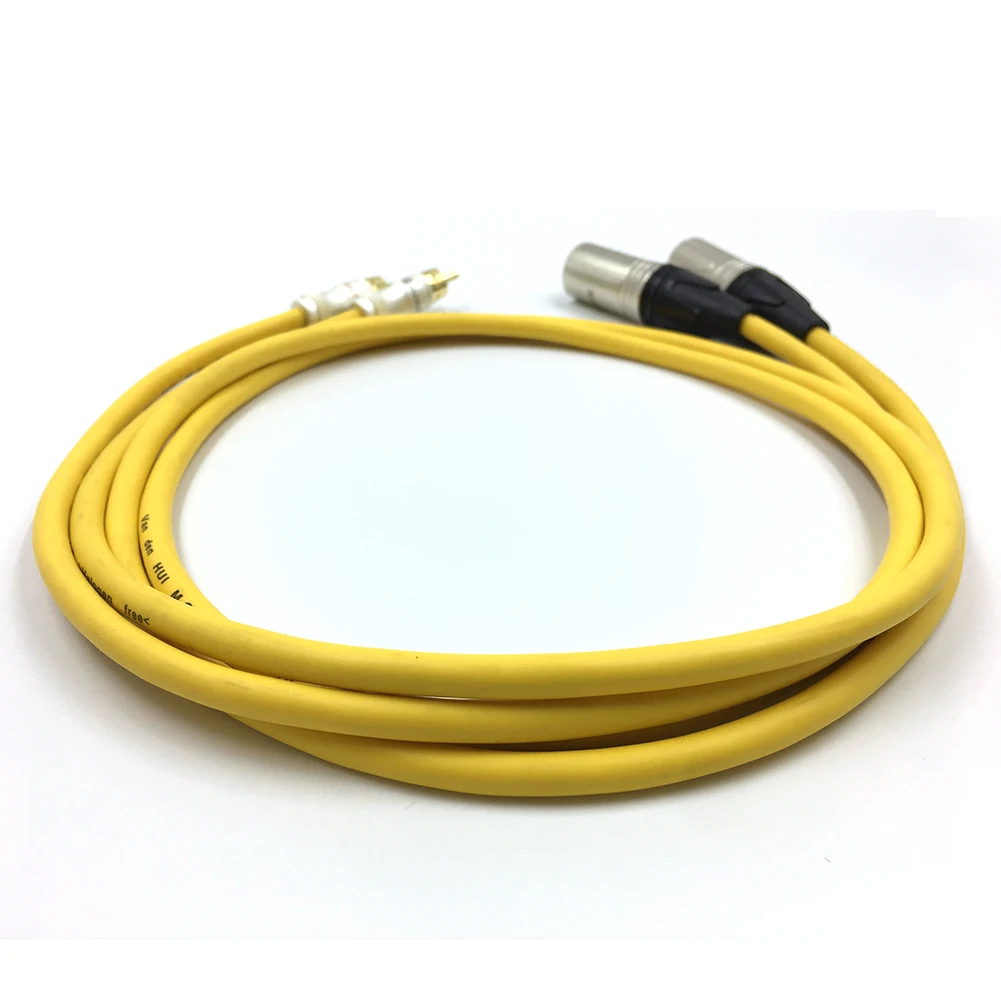 Kabel Audio Stereo Hifi Dual RCA Male ke XLR Male Cable 2 XLR ke 2 colokan RCA untuk koneksi Audio mikrofon Mixer Headphone