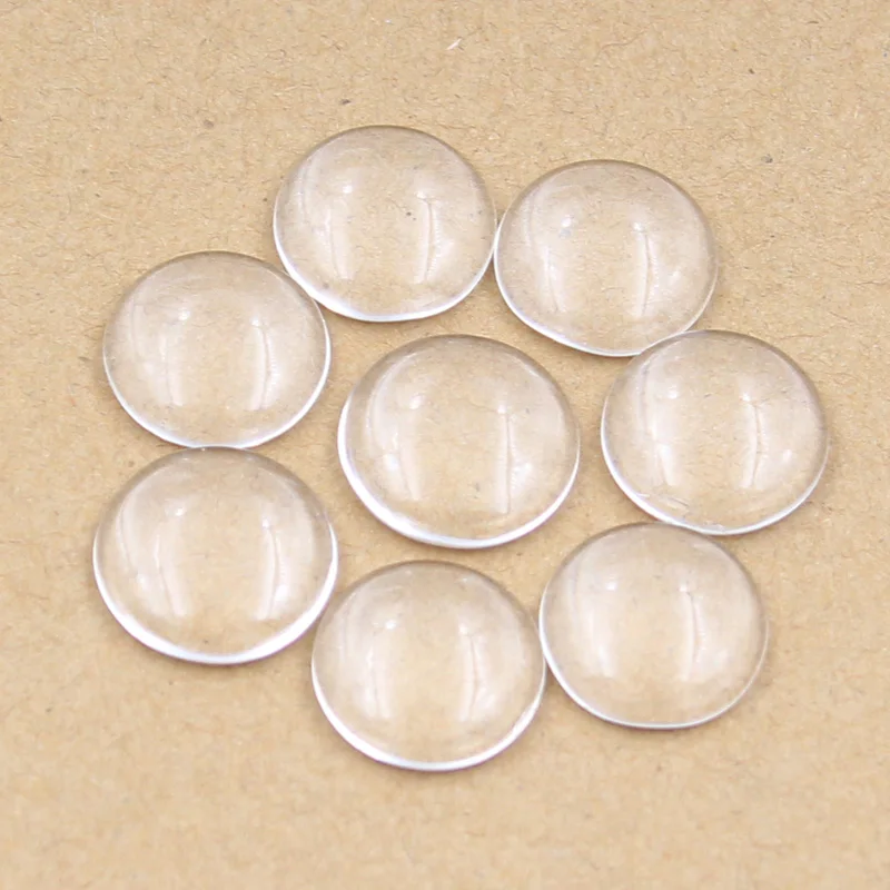 10/12/14/15/16/18/20/25/30/40mm Round Flat Back Clear Glass Cabochon,Wholesale Promotion,High Quality DIY Jewelry