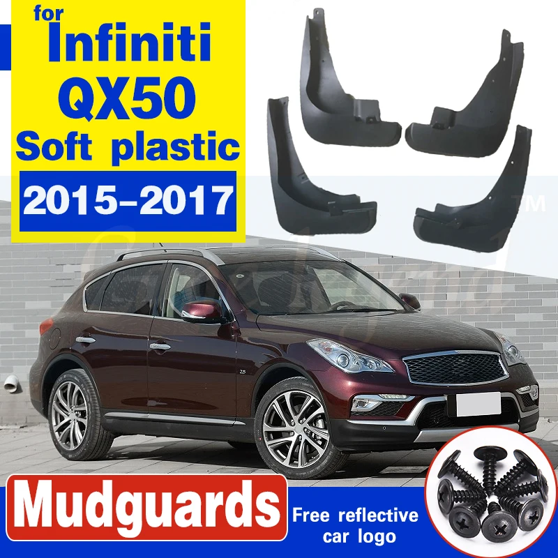 Mud flaps for Infiniti QX50 2015-2017 Mudguards Fender Mud flap splash Guard Fenders Mudguard car accessories Front Rear 4 pcs