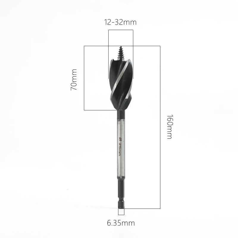 Hex Shank Torção Broca para Carpintaria, Madeira Corte Rápido Auger, Carpenter Joiner Tool, Cut Suit, 10-35mm, 1/4\