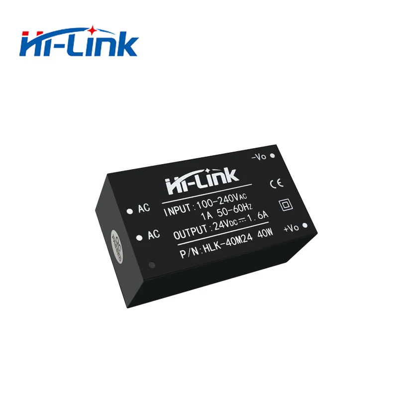 1pcs 9V/12V/15V/24V HLK-40M24 HLK-40M12 220V To 12V 24V 4.4A  3.3A  2.6A  1.6A 40W Series Isolation AC DC Power Supply Module