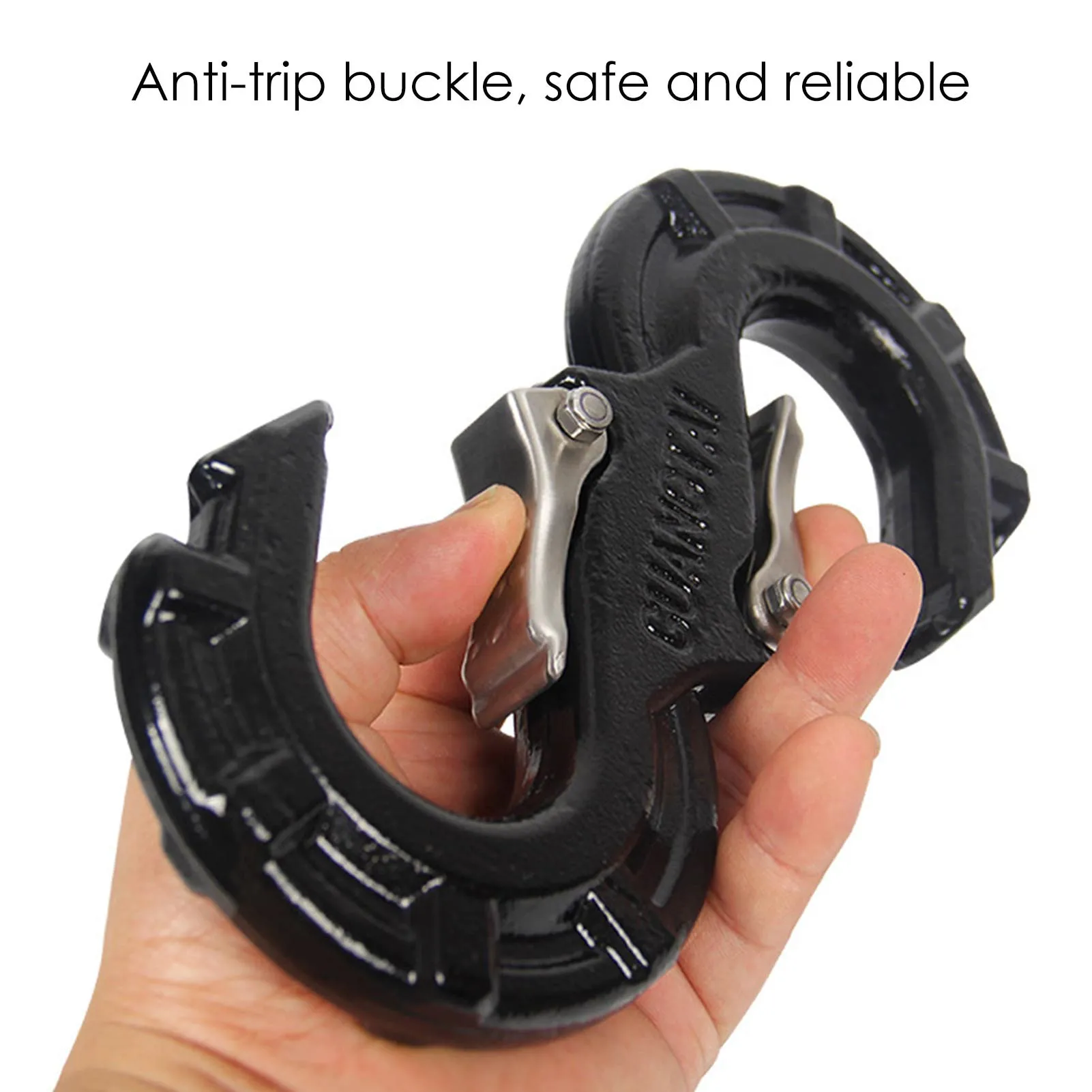 S-shaped Hook Of Car Off-road Rescue Shackle Designed With Spring Buckle Durable Manganese Steel Tool Accessories For Car SUV