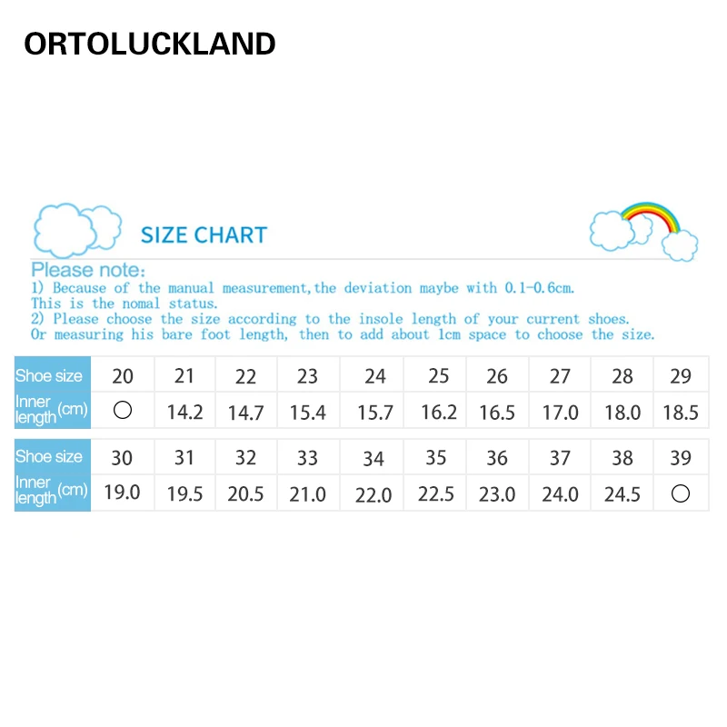 Boy Orthopedic Shoes For Kids Ortoluckland Child Autumn Sports Footwear Girl Sneaker Leather Arch Support and Corrective Insoles